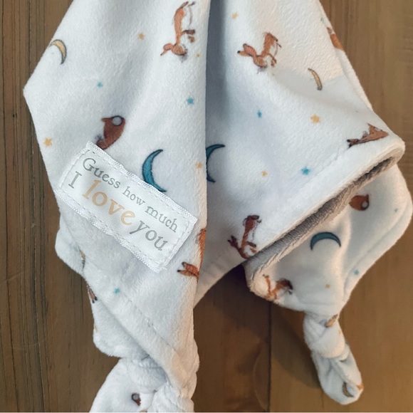 Guess How Much I Love You Lovey Bunny Knotted Baby Security Blanket Easter - Picture 2 of 8
